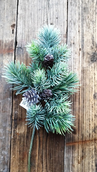 Gałązka świerku świątecznego 3 szyszki 53cm