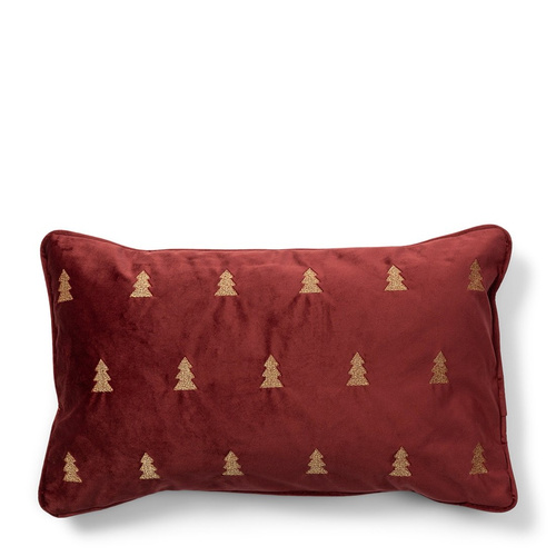 Riviera Maison Poszewka świąteczna na poduszkę Golden Christmas Pillow Cover 50x30cm kolor bordowy/złoty