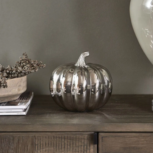 Riviera Maison Dynia dekoracyjna RM Harvest Moon Pumpkin Statue aluminium kolor srebrny 16,5x16,5cm