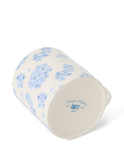 Lexington Kubek ceramiczny z motywem hortensji kolor śmietanowa biel/błękitny 400ml