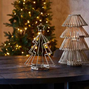 Riviera Maison Choinka rattanowa RR Xmas Tree 40x28cm rattan metal