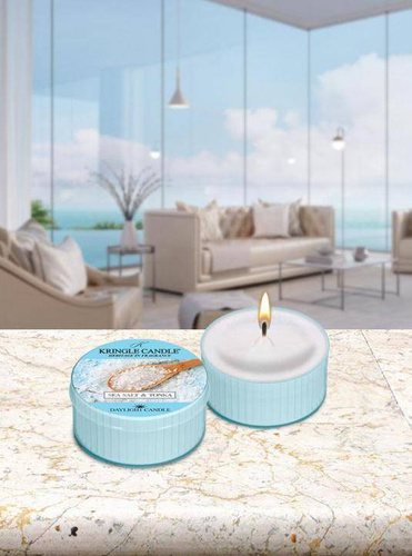 Kringle Candle świeca zapachowa daylight Sea Salt & Tonka 42g.