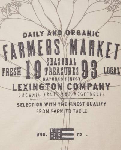 Lexington Poszewka na poduszkę Farmers Market Organic Cotton CanvasPillow Cover bawełna 50x50cm beż/ciemny szary