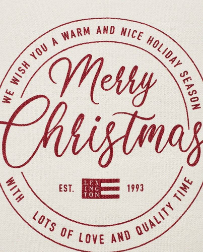 Lexington Poszewka na poduszkę Merry Christmas 50x50 bawełna biała/czerwona