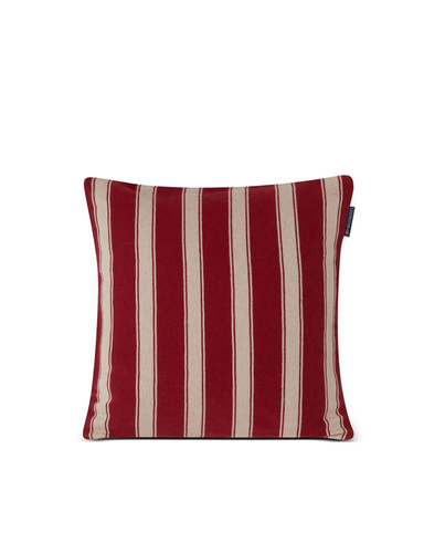 Lexington Poszewka na poduszkę Structure Striped Red/Lt Beige 50x50cm len/bawełna czerwony/beż