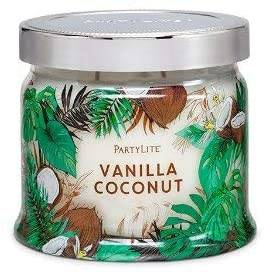 Partylite Świeca sojowa 3 knotowa w szkle Vanilla Coconut Kokosowa Wanilia 375g.