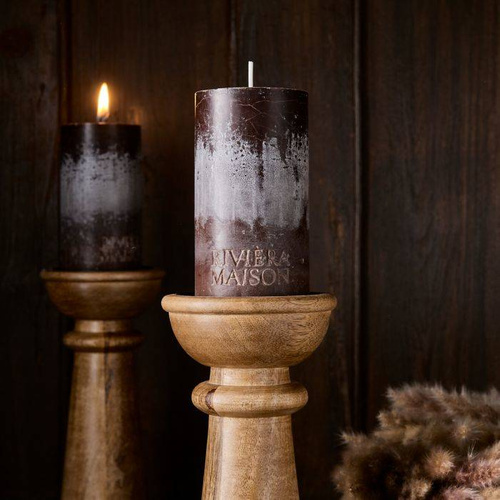 Riviera Maison Świeca Pillar Candle ECO dark Brown 7x13cm ciemny brąz