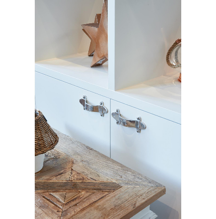 Riviera Maison, uchwyty, rączki do mebli, aluminiowe, Classic Luggage Handles S2,19x3x6,5cm