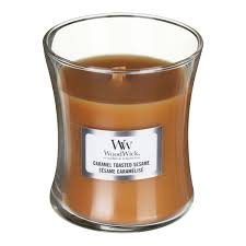 Świeca Woodwick Caramel Toasted Sesame średnia 275g.
