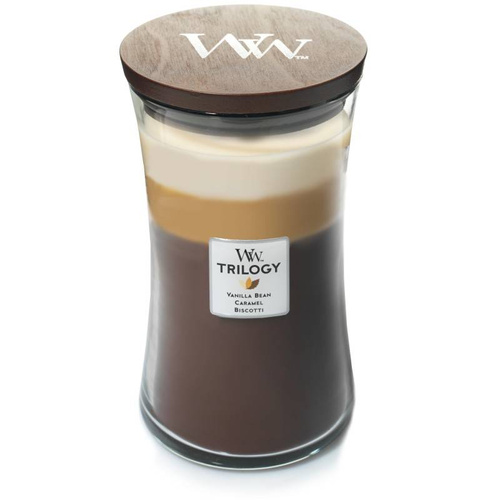 Świeca zapachowa Woodwick Trilogy Cafe Sweets duża 610g