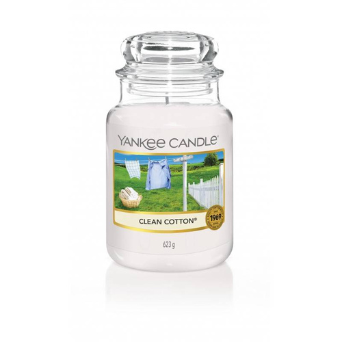 Świeca zapachowa Yankee Candle Clean Cotton słoik duży 623g.