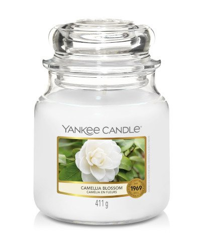 Yankee Candle, świeca zapachowa, Camellia Blossom, słoik średni, 411g.