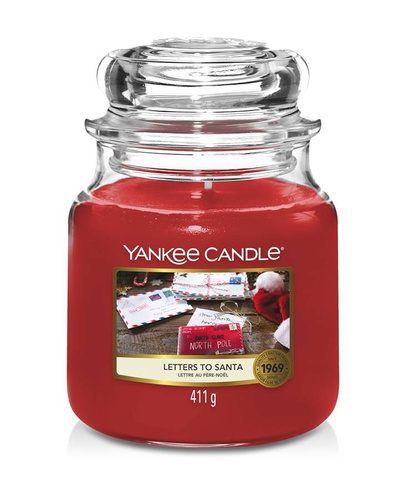 Yankee Candle świeca zapachowa Letters to Santa słoik średni 411g.